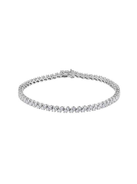 Lab Grown Diamond Bracelet with 2.30ct of Round Brilliant Diamonds in 9ct White Gold
