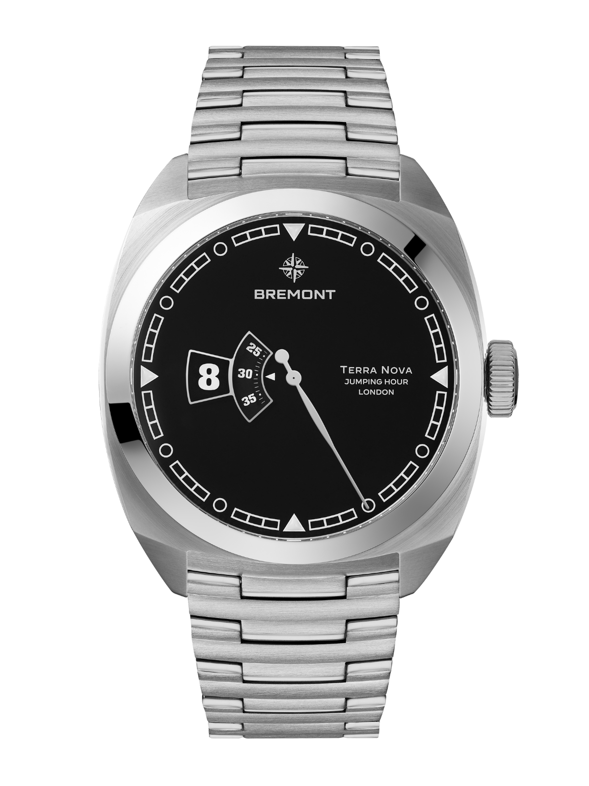 Bremont Terra Nova 40.5 Jumping Hour Watch TN40-JH-SS-BK-B