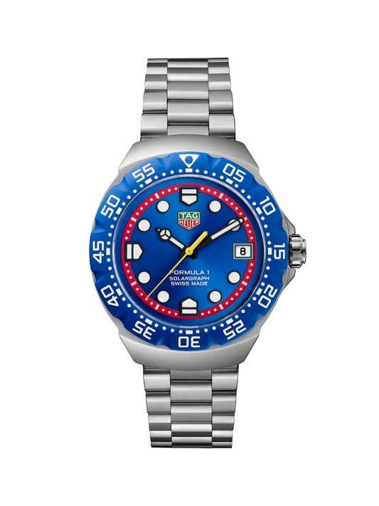 TAG Heuer Formula 1 Solargraph x Oracle Red Bull Racing 38mm with Steel Bracelet & Blue Dial