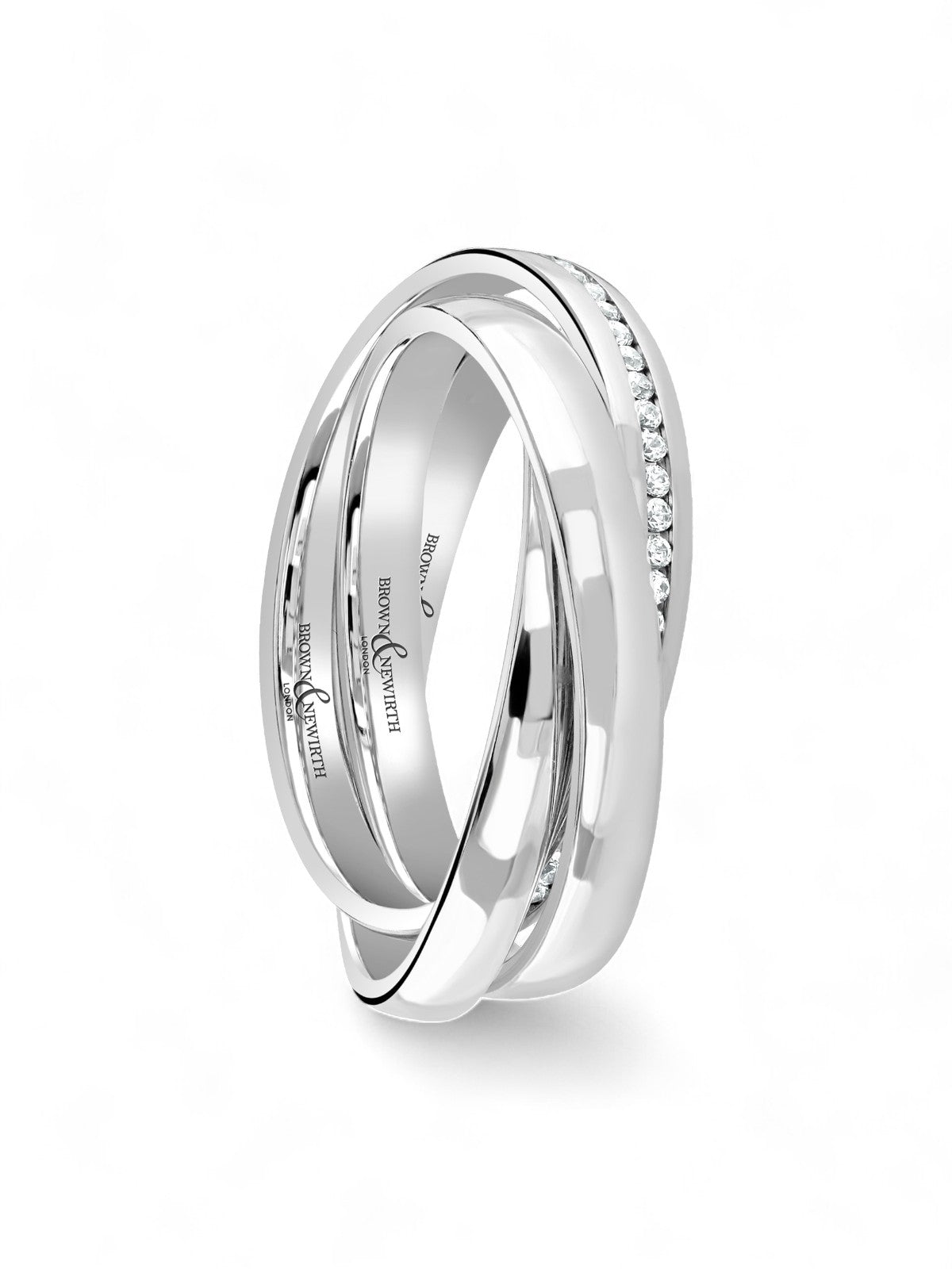 Brown & Newirth Sian 0.30ct Brilliant Cut Diamond Wedding Ring in 18ct White Gold
