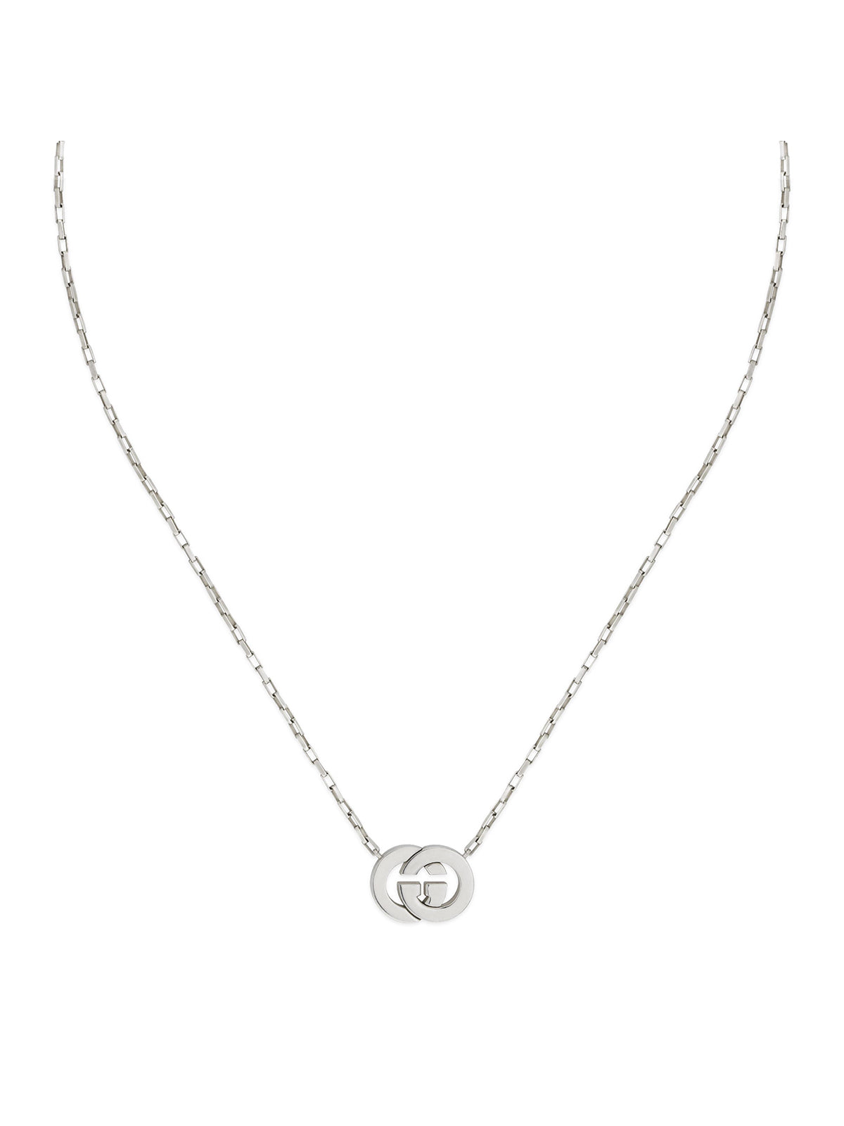 Gucci Interlocking Silver Necklace