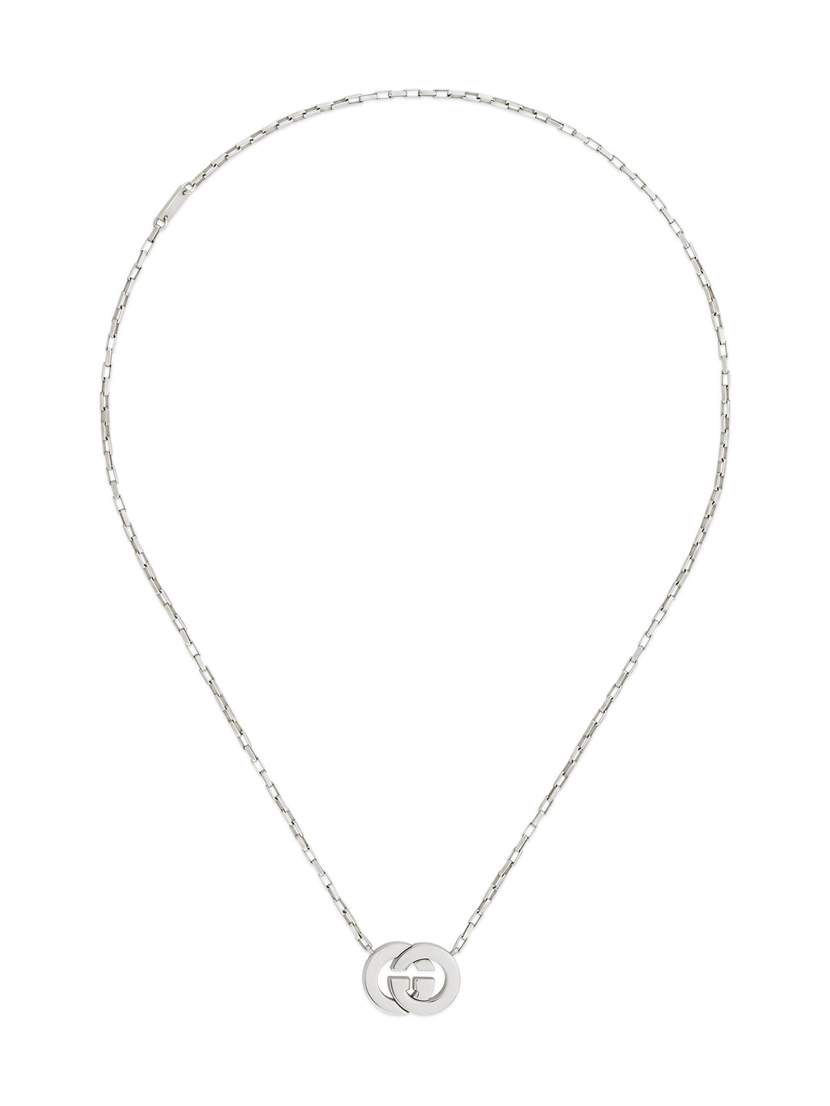 Gucci Interlocking Silver Necklace