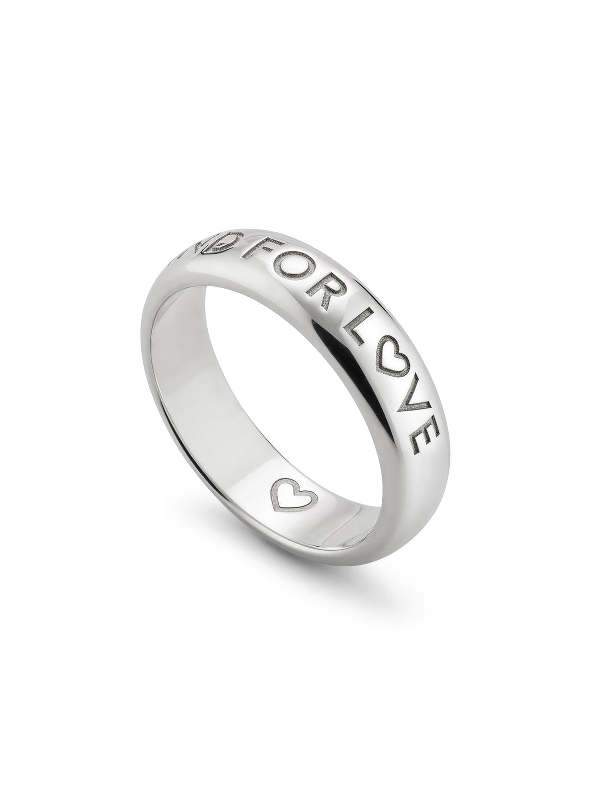 Gucci Blind for Love 5mm Silver Ring - Size 17