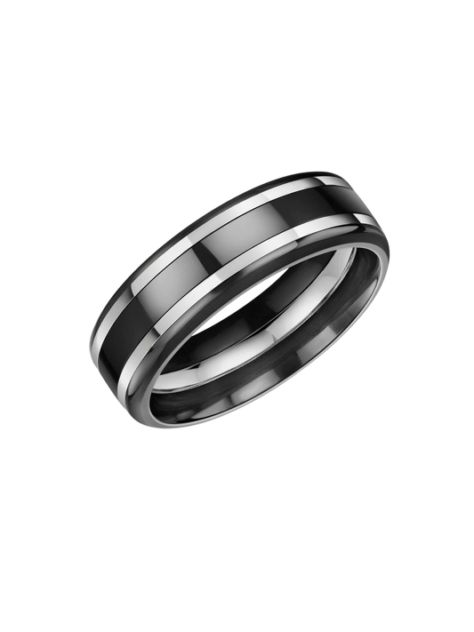 Zedd Zirconium & Platinum 7mm Wedding Ring