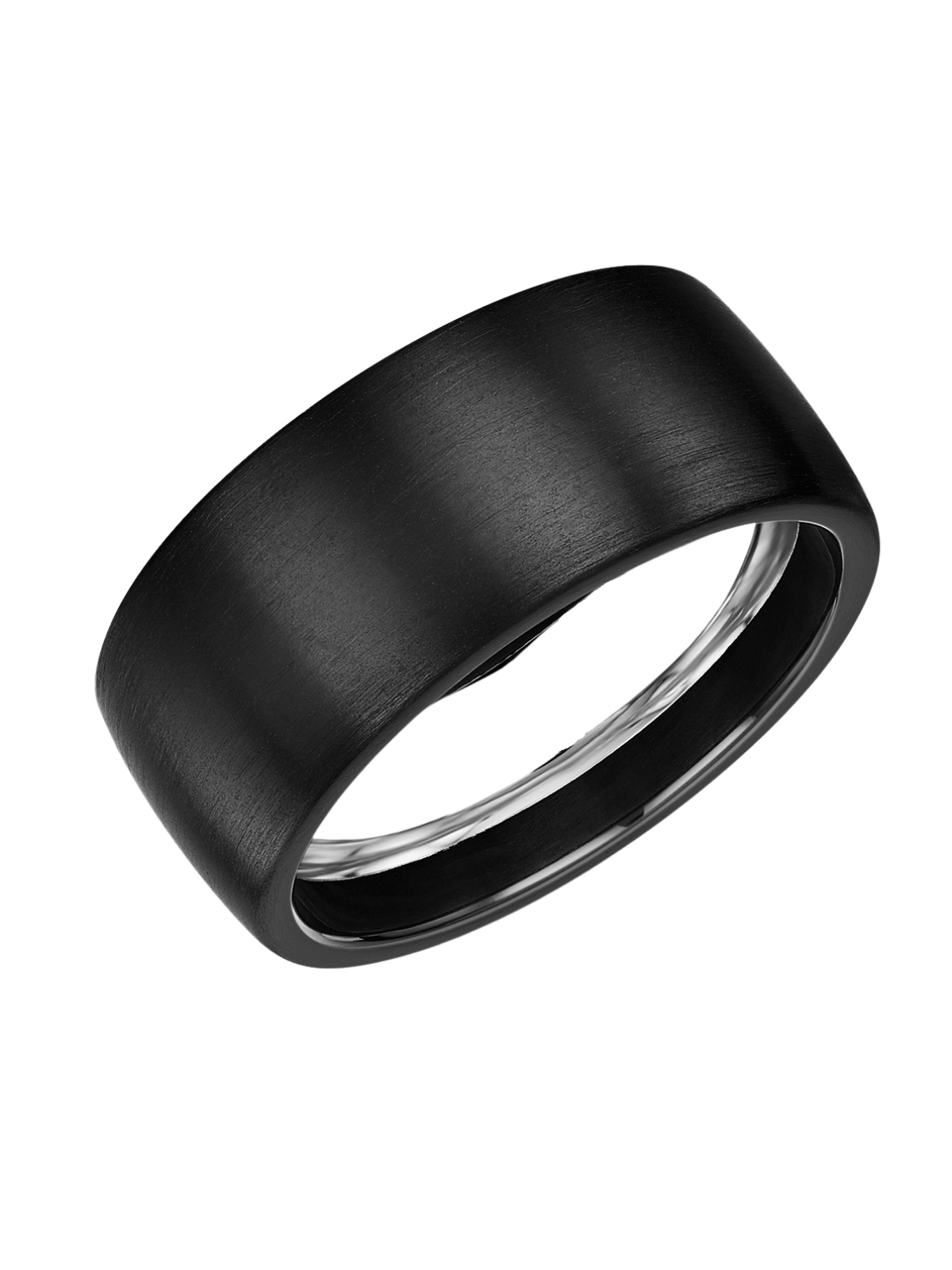 Zedd Zirconium & Silver 10mm Wedding Ring