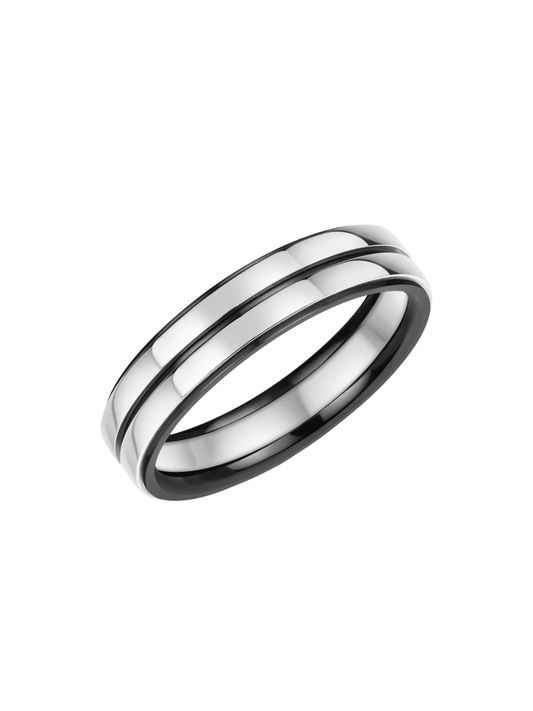 Zedd Zirconium & Platinum 5.5mm Wedding Ring