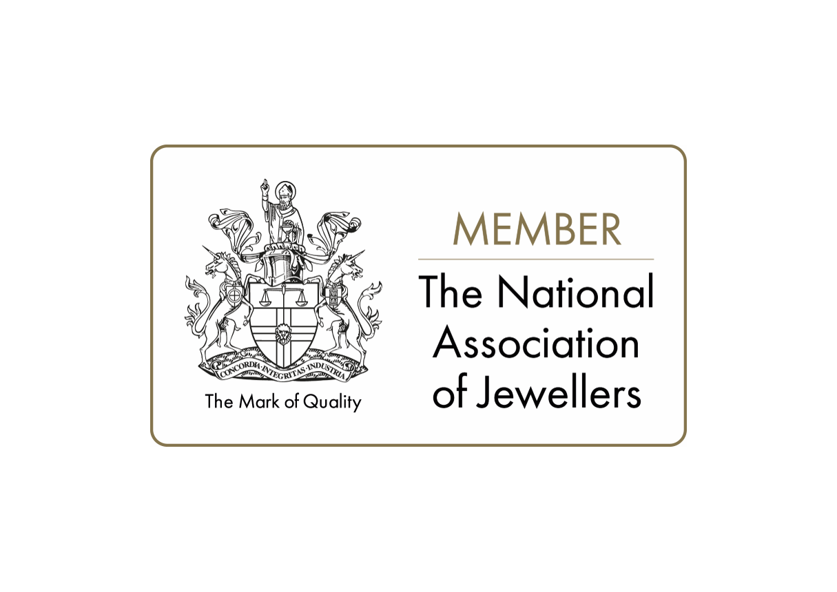 Brufords in Eastbourne is a member of The National Association of Jewellers. This is the logo for this organisation.