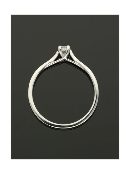 Diamond Solitaire Engagement Ring 0.15ct Princess Cut in 9ct White Gold