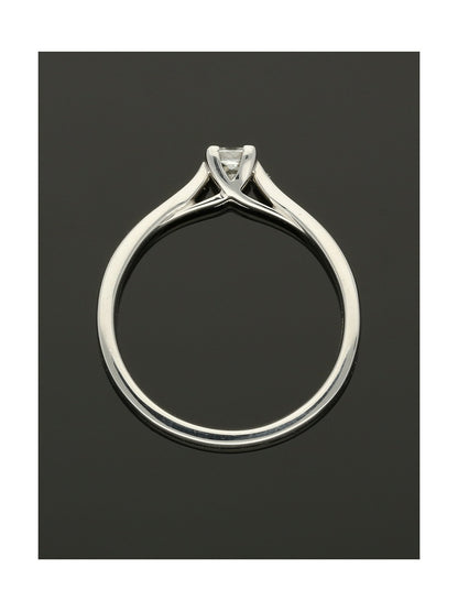 Diamond Solitaire Engagement Ring 0.20ct Princess Cut in 9ct White Gold