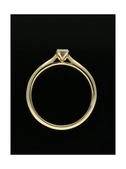 Diamond Solitaire Engagement Ring 0.25ct Oval Cut in 9ct Yellow Gold