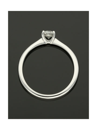 Diamond Solitaire Engagement Ring 0.25ct Round Brilliant Cut in 18ct White Gold