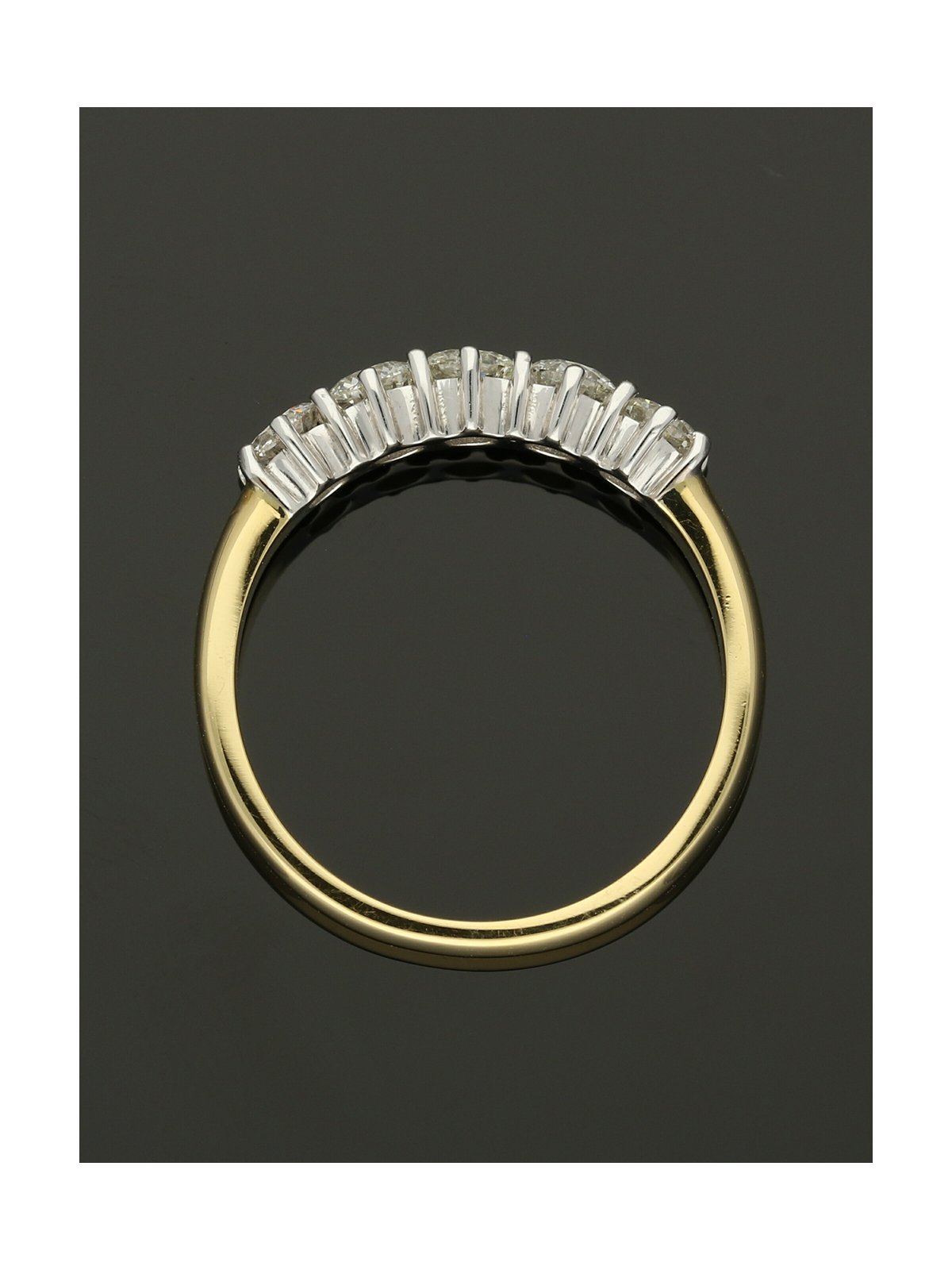 Five Stone Diamond Ring 0.78ct Round Brilliant Cut in 18ct Yellow & White Gold