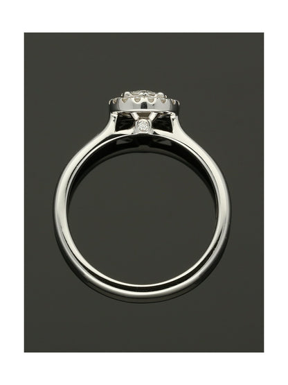 Diamond Cluster Ring 0.25ct Round Brilliant Cut in 18ct White Gold