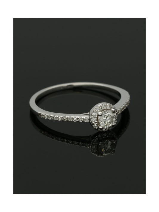 Diamond Cluster Ring 0.25ct Round Brilliant Cut in 18ct White Gold
