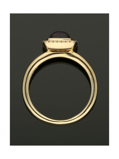 Amethyst & Diamond Ring in 9ct Yellow Gold
