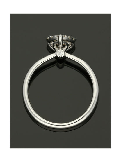 Diamond Cluster Ring 0.48ct Round Brilliant Cut in 18ct White Gold