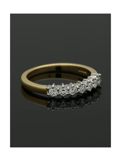Diamond Half Eternity Ring 0.34ct Round Brilliant Cut in 18ct Yellow & White Gold