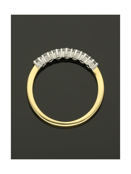 Diamond Half Eternity Ring 0.34ct Round Brilliant Cut in 18ct Yellow & White Gold