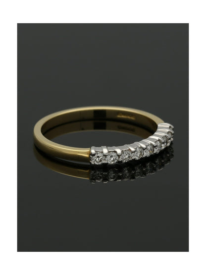 Diamond Half Eternity Ring 0.27ct Round Brilliant Cut in 18ct Yellow & White Gold