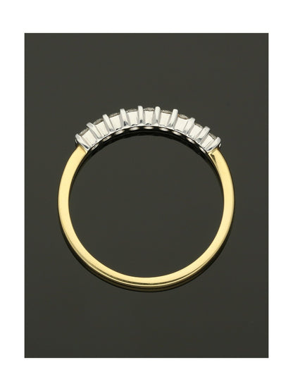 Diamond Half Eternity Ring 0.27ct Round Brilliant Cut in 18ct Yellow & White Gold