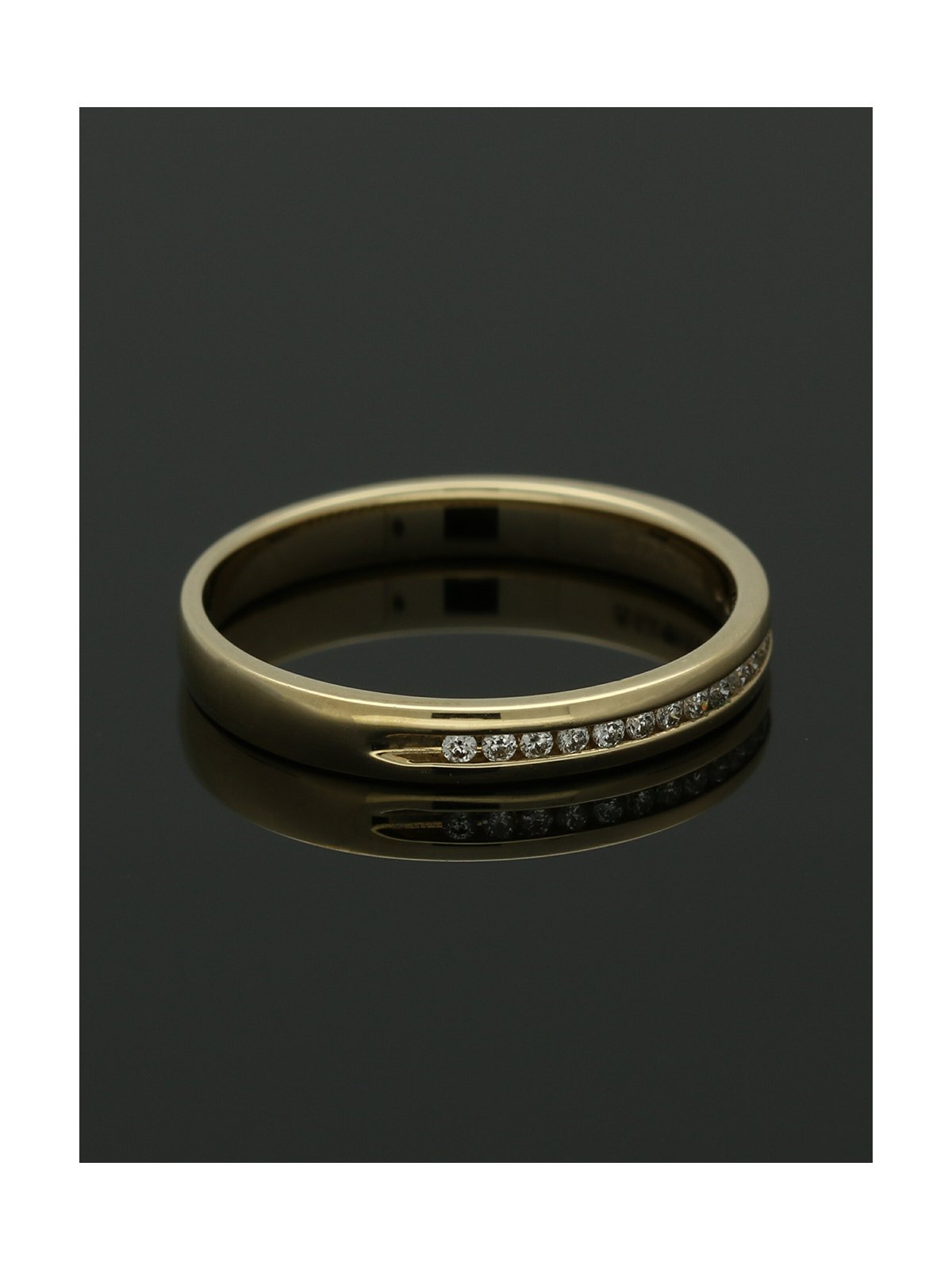 Diamond Half Eternity Ring 0.07ct Round Brilliant Cut in 9ct Yellow Gold
