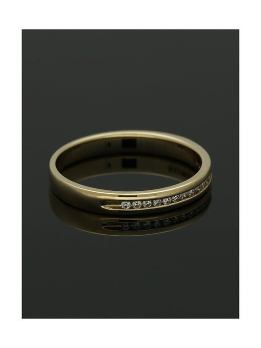 Diamond Half Eternity Ring 0.07ct Round Brilliant Cut in 9ct Yellow Gold