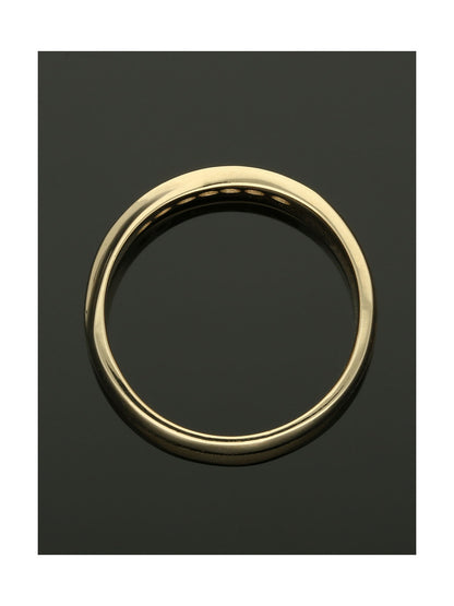 Emerald & Diamond Half Eternity Ring in 9ct Yellow Gold