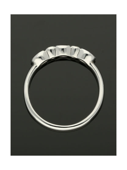 Amethyst & Diamond Five Stone Ring in 9ct White Gold