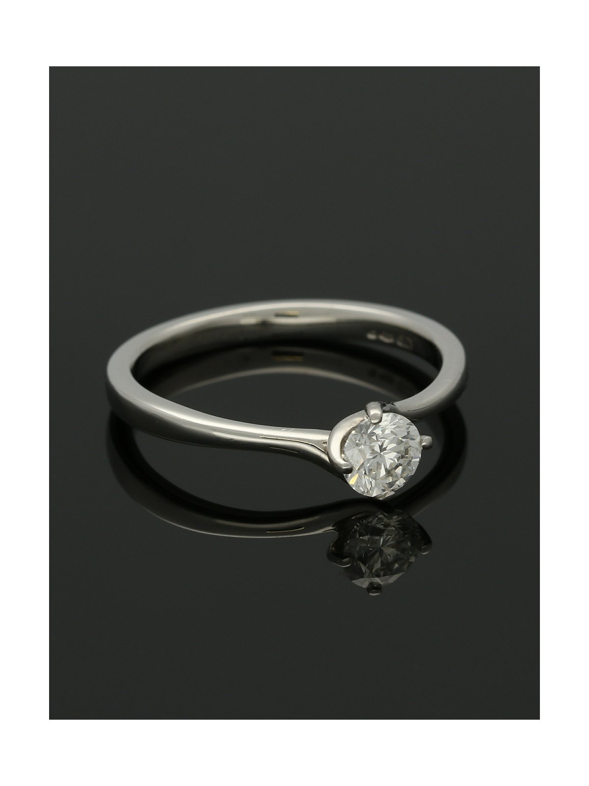 Diamond Solitaire Engagement Ring 0.50ct Certificated Round Brilliant Cut in Platinum
