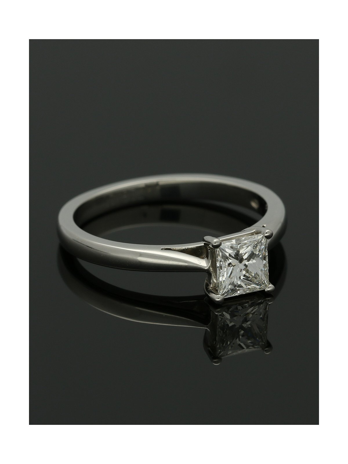 Diamond Solitaire Engagement Ring "The Grace Collection" Certificated 0.70ct Princess Cut in Platinum