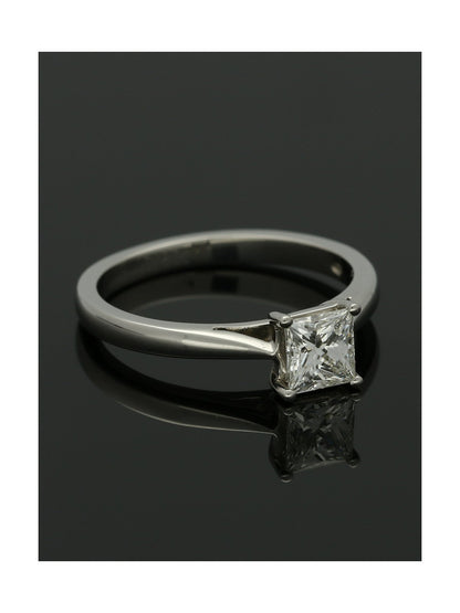 Diamond Solitaire Engagement Ring "The Grace Collection" Certificated 0.70ct Princess Cut in Platinum