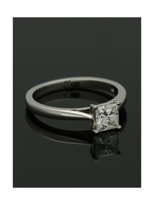 Diamond Solitaire Engagement Ring "The Grace Collection" Certificated 0.70ct Princess Cut in Platinum
