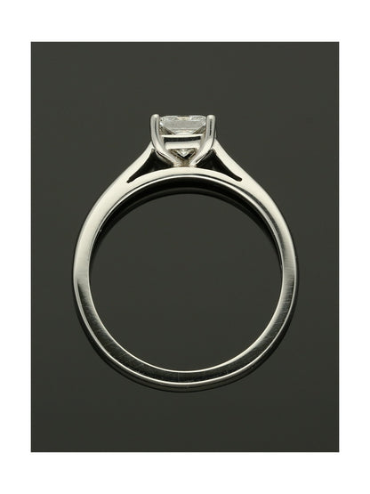 Diamond Solitaire Engagement Ring "The Grace Collection" Certificated 0.70ct Princess Cut in Platinum