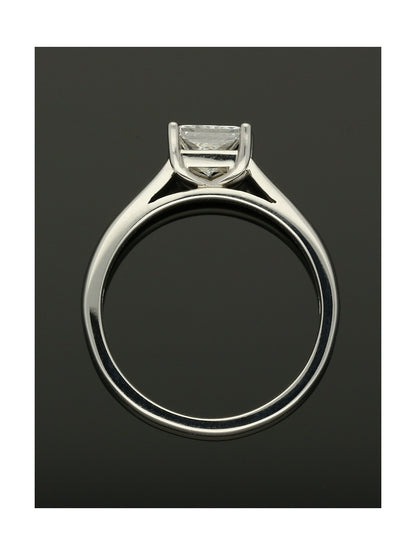 Diamond Solitaire Engagement Ring "The Grace Collection" Certificated 1.00ct Princess Cut in Platinum