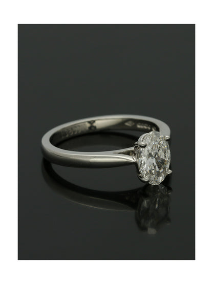 Diamond Solitaire Engagement Ring "The Isabella Collection" Certificated 1.00ct Oval Cut in Platinum