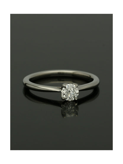 Diamond Solitaire Engagement Ring 0.33ct Certificated Round Brilliant Cut in Platinum