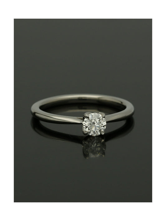 Diamond Solitaire Engagement Ring 0.33ct Certificated Round Brilliant Cut in Platinum