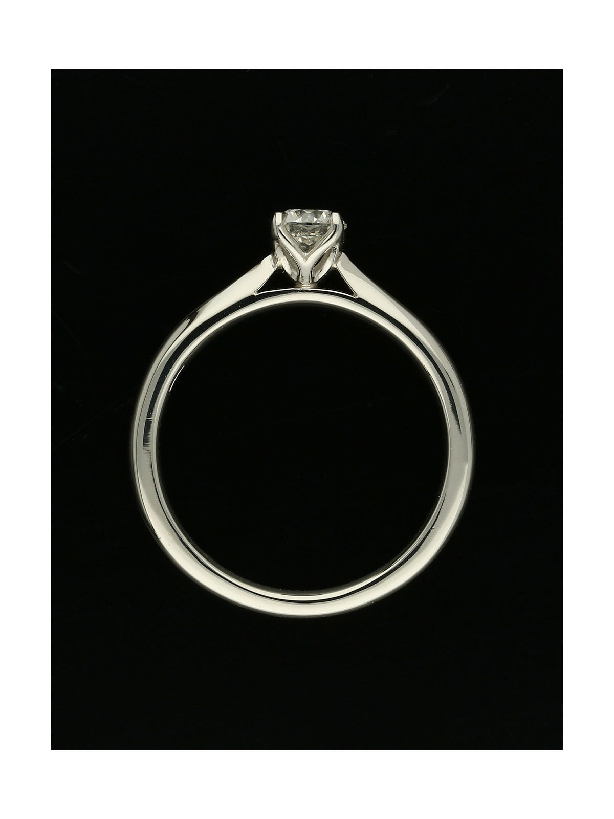Diamond Solitaire Engagement Ring 0.33ct Certificated Round Brilliant Cut in Platinum