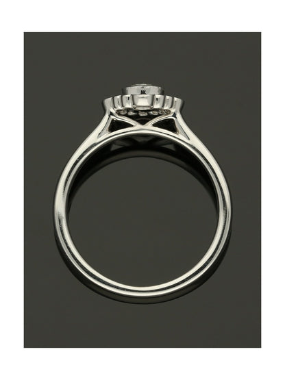 Diamond Cluster Ring 0.43ct Round Brilliant Cut in Platinum