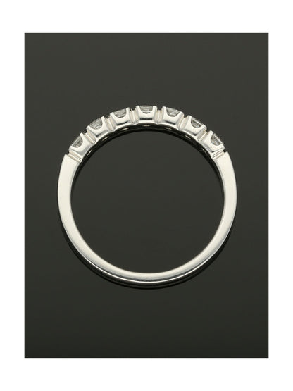 Diamond Half Eternity Ring 0.50ct Princess Cut in Platinum