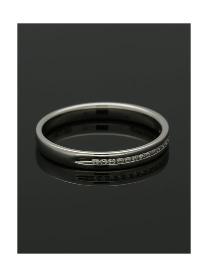 Diamond Half Eternity Ring 0.07ct Round Brilliant Cut in Platinum