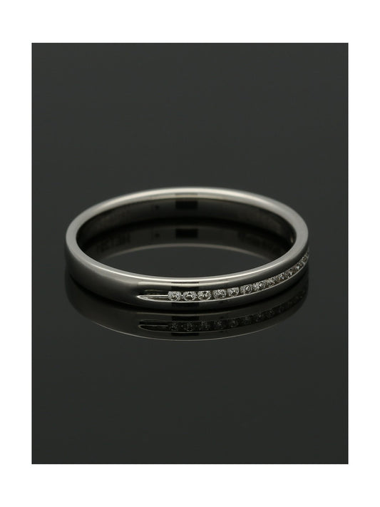 Diamond Half Eternity Ring 0.07ct Round Brilliant Cut in Platinum