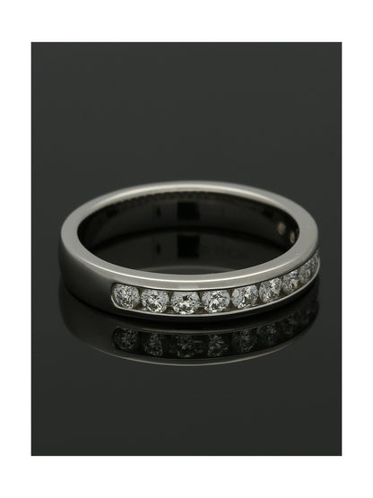 Diamond Half Eternity Ring 0.50ct Round Brilliant Cut in Platinum