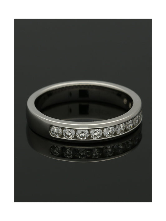 Diamond Half Eternity Ring 0.50ct Round Brilliant Cut in Platinum