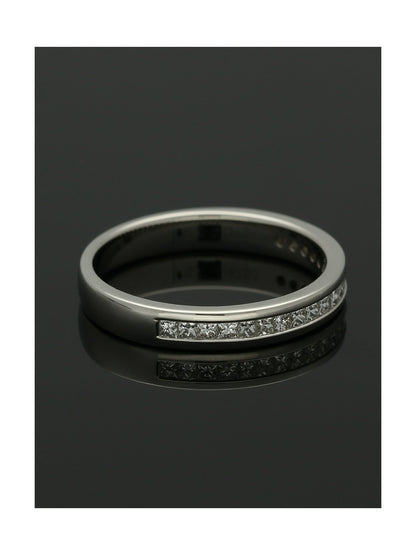 Diamond Half Eternity Ring 0.30ct Princess Cut in Platinum