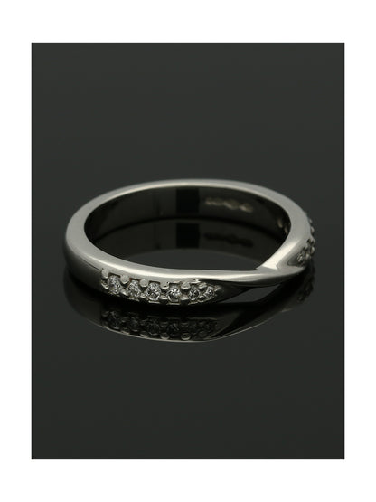 Diamond Twist Wedding Ring in Platinum