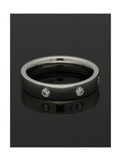 Diamond Wedding Ring in 18ct White Gold