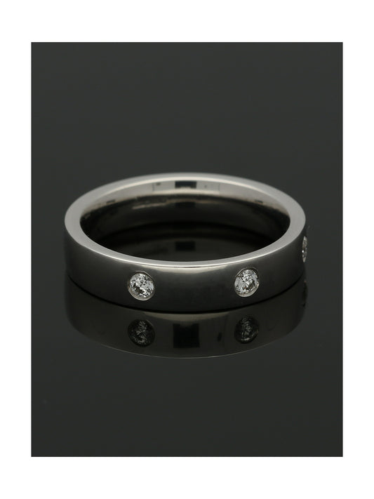 Diamond Wedding Ring in 18ct White Gold