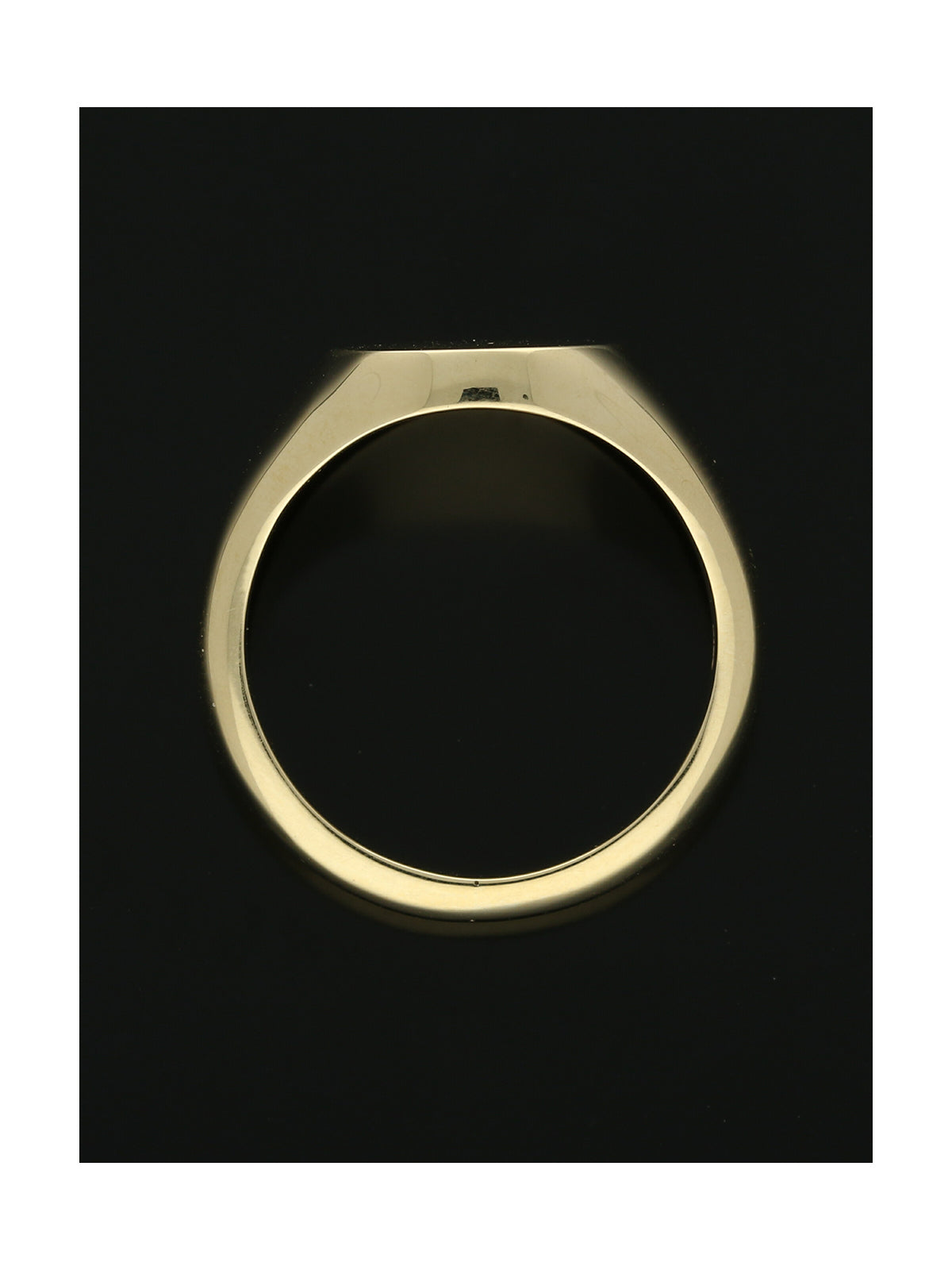 Plain Oval Signet Ring in 9ct Yellow Gold