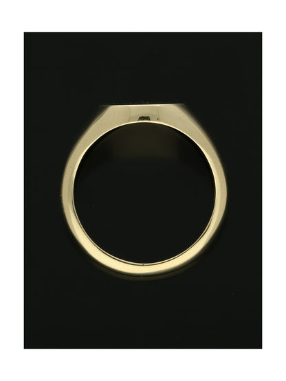 Plain Oval Signet Ring in 9ct Yellow Gold